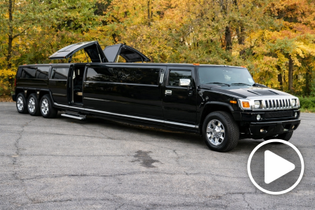 Black Hummer stretch limousine with luxury features for Milwaukee group events.